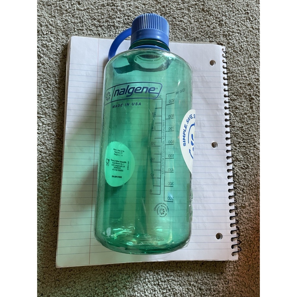 Nalgene Sustain 32 oz Narrow Mouth Water Bottle Pastel Green BPA Free NEW